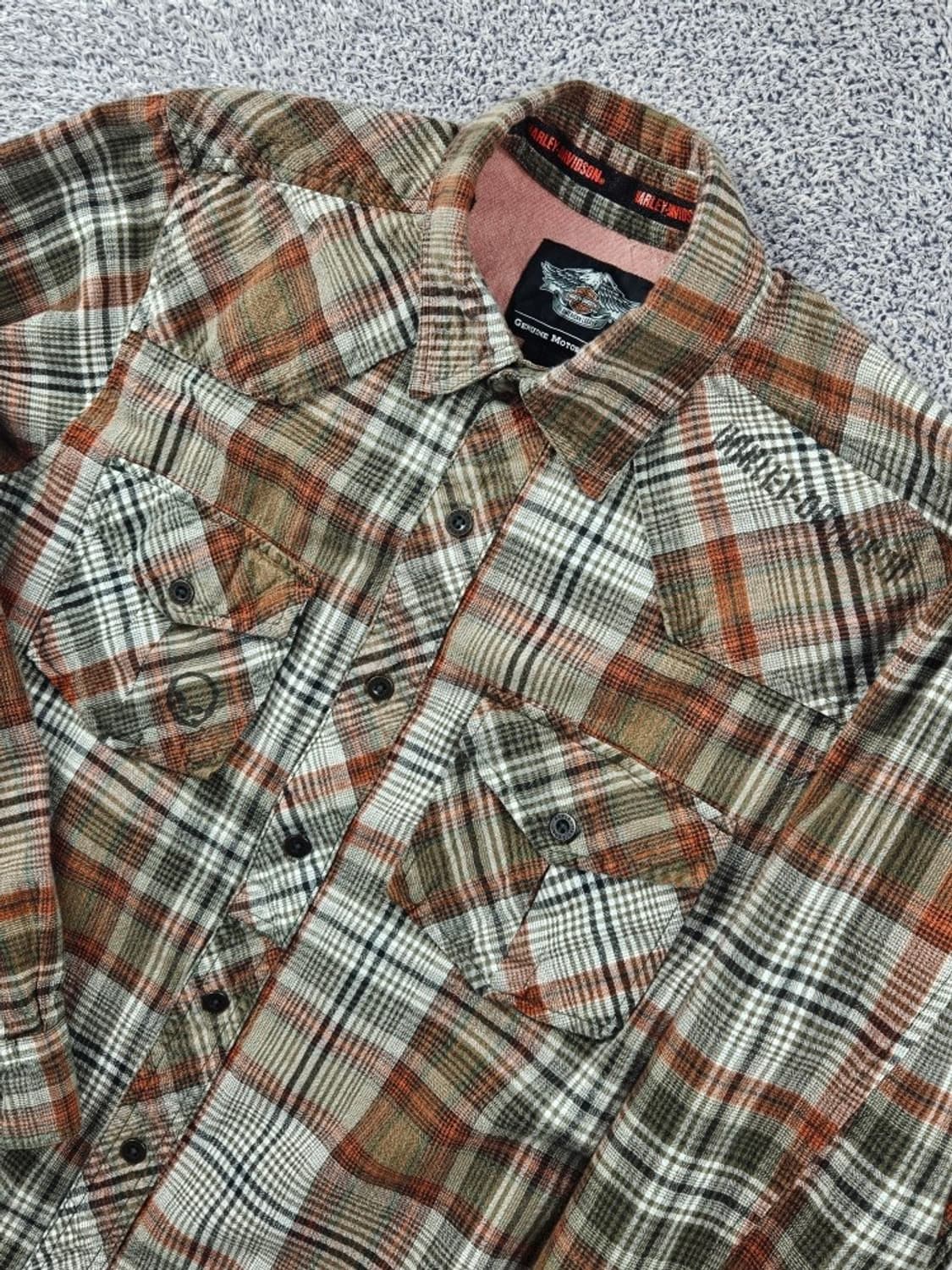 할리데이비슨 체크패턴 포켓 필드 바이커 셔츠 ( M ) / 11113 상품이미지7