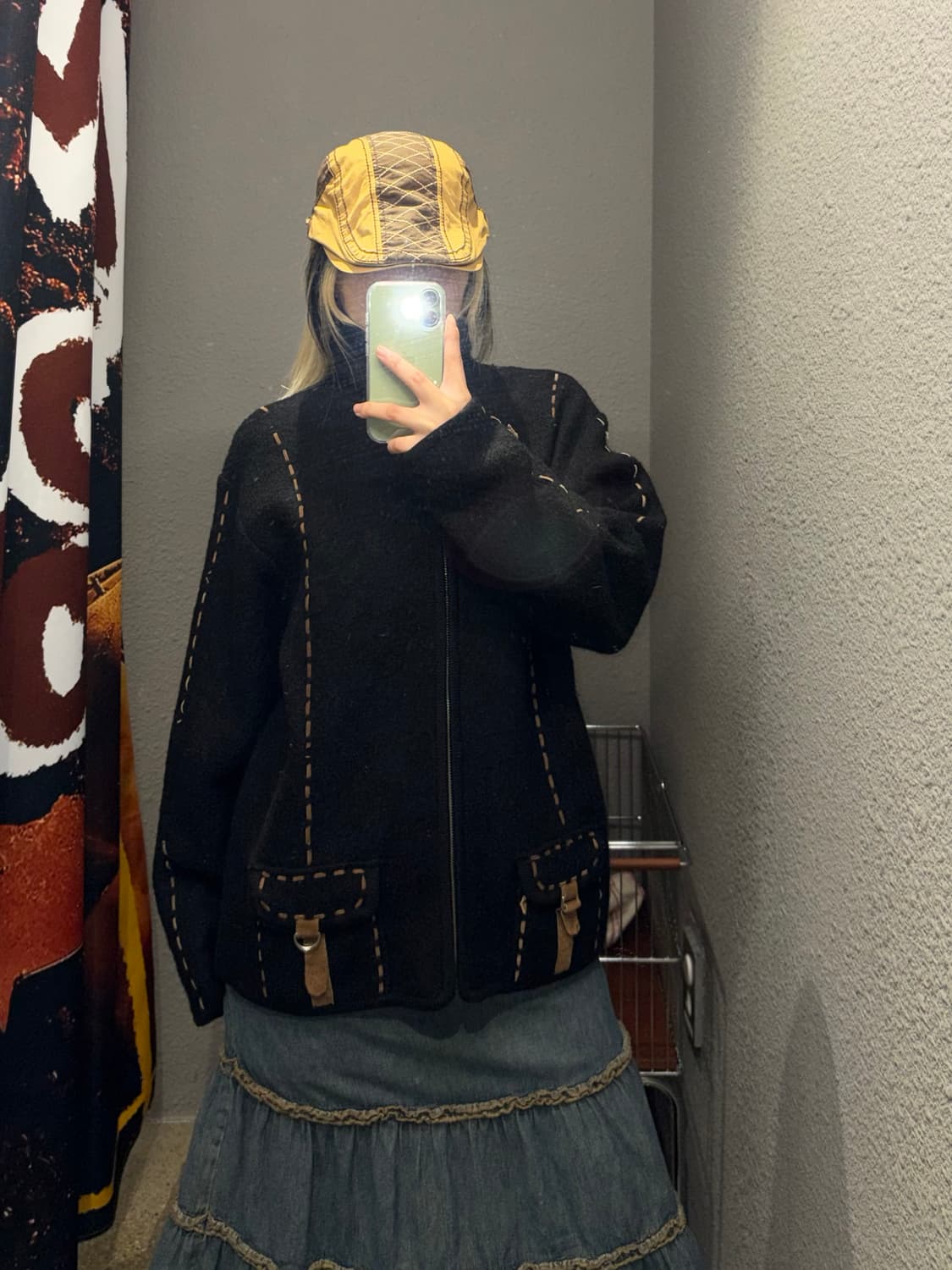 빈티지 스티치 울 자켓 상품이미지1