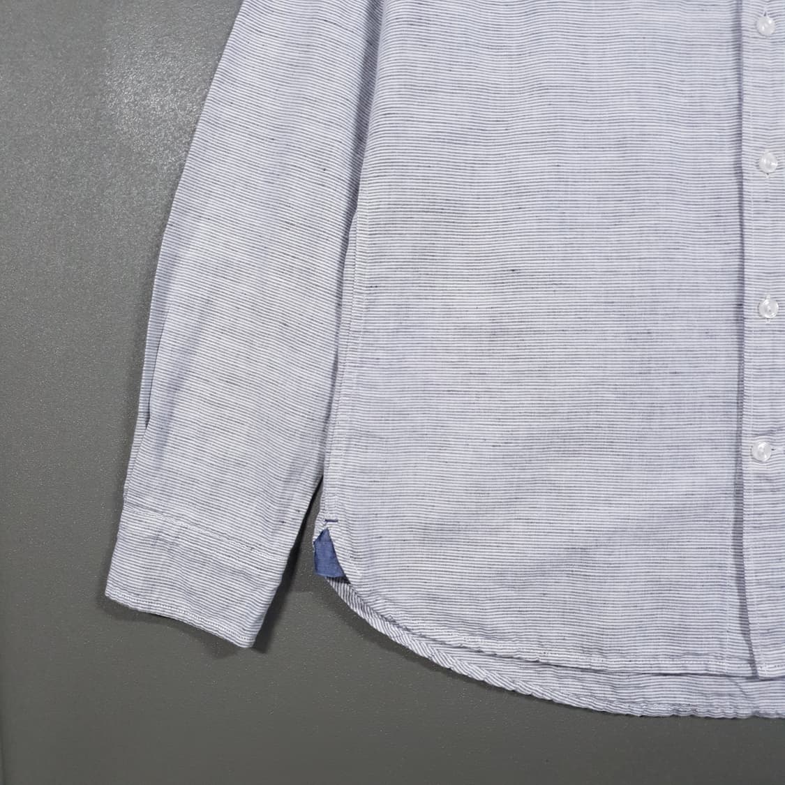 95) 라코스테 신형 크록 가로 스트라이프 코튼 린넨 셔츠 버트다운 남방 상품이미지3