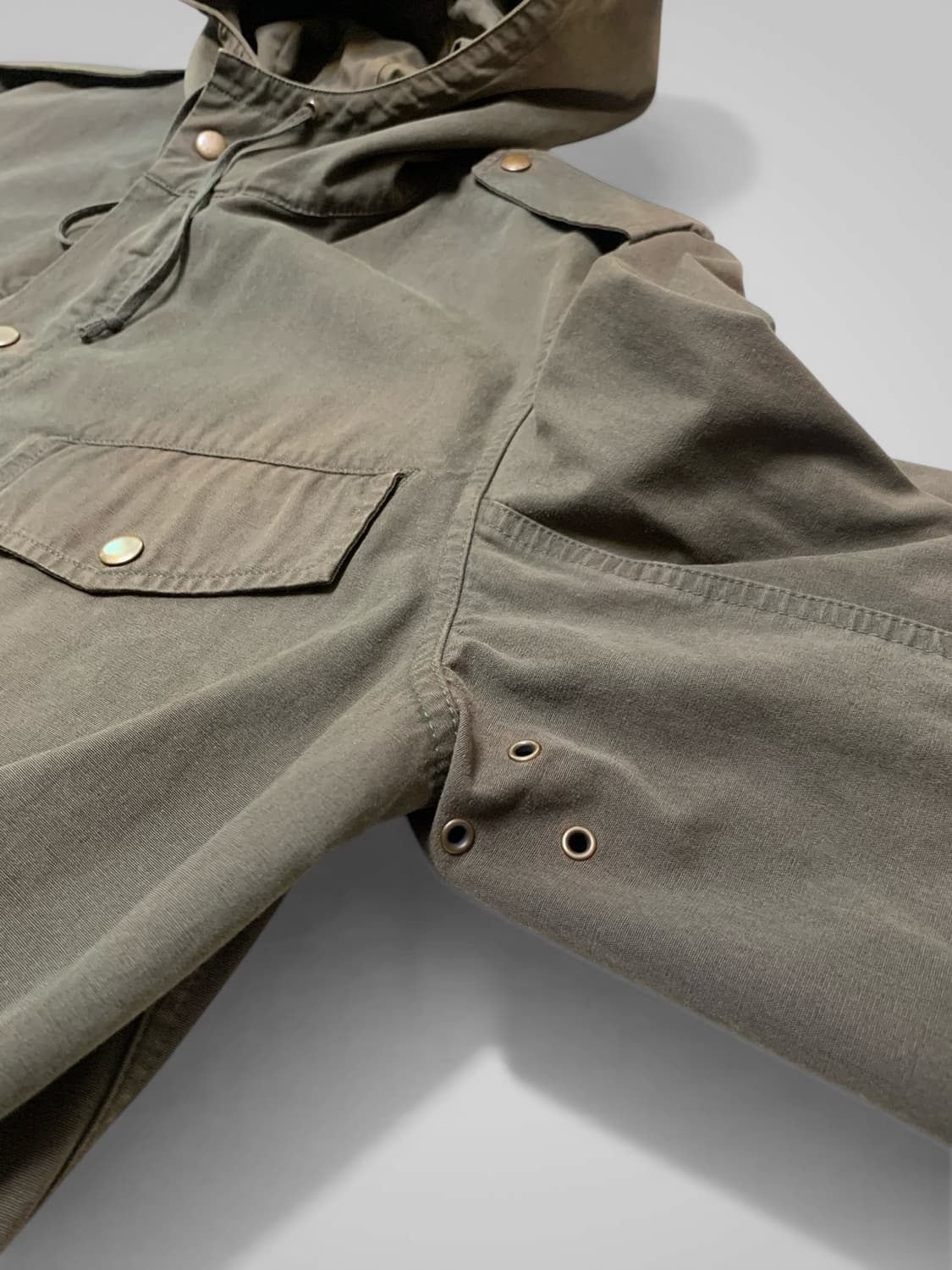 [L/두산]폴로 카키 브라운 밀리터리 모즈 파카 상품이미지5