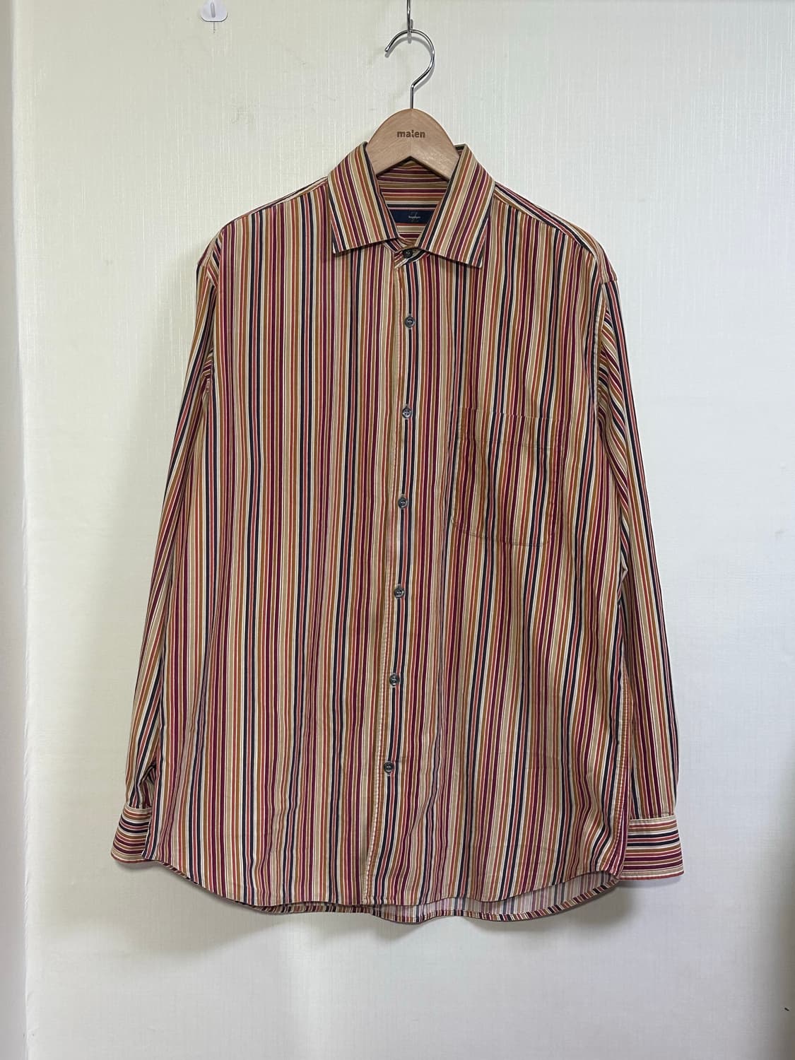 제냐스포츠 잔코듀로이 오버핏 스트라이프셔츠/L 상품이미지1