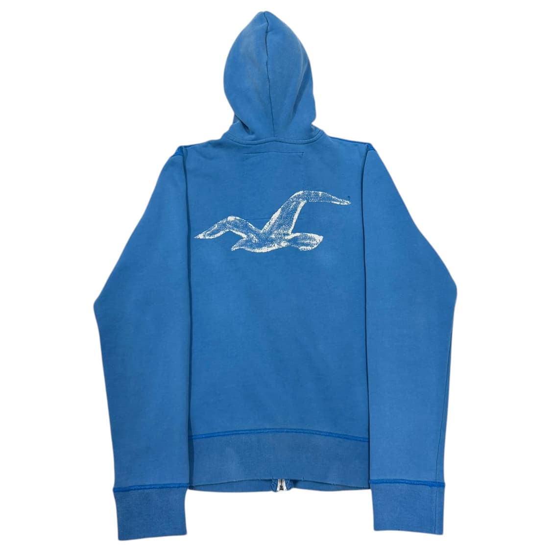 홀리스터 빈티지 Y2K 스펠로고 기모 후드집업 자켓 블루 L 상품이미지3