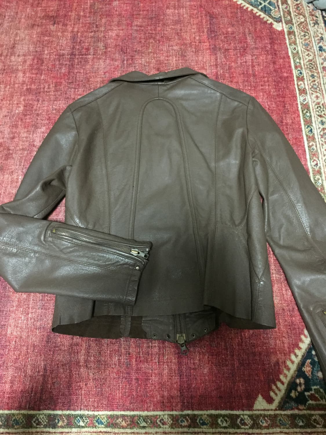 소가죽 빈티지 브라운가죽자켓 상품이미지2