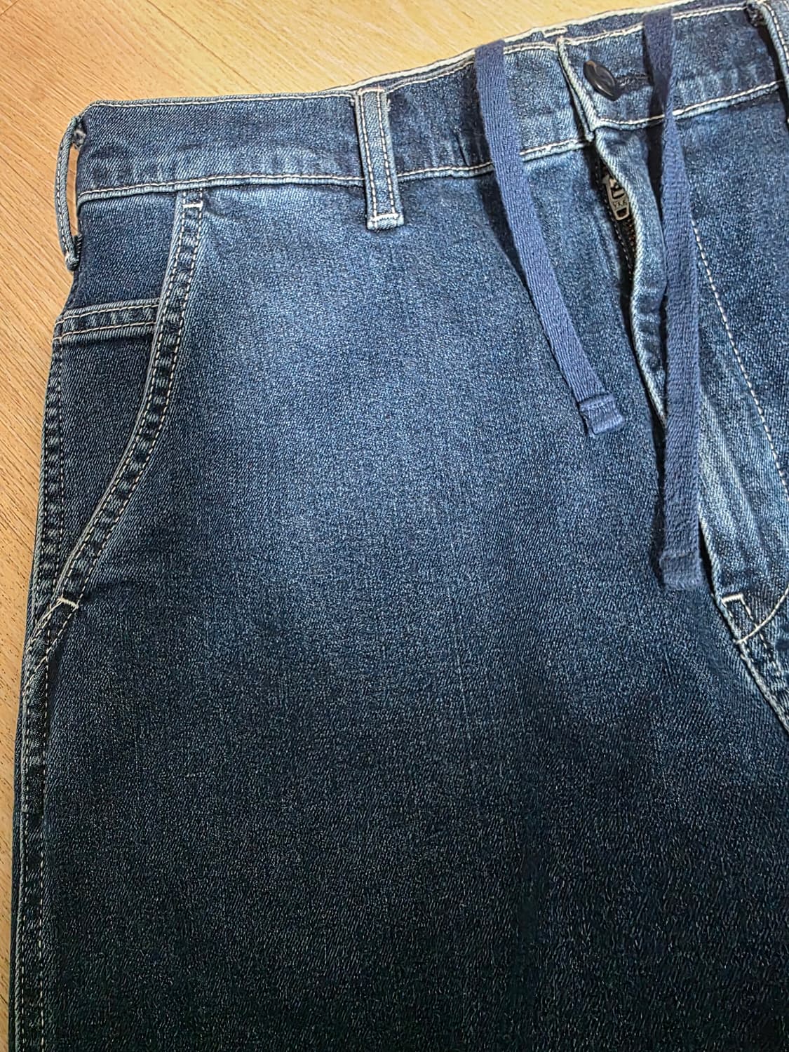 유니클로 와이드핏 워크 데님 팬츠 M 상품이미지5