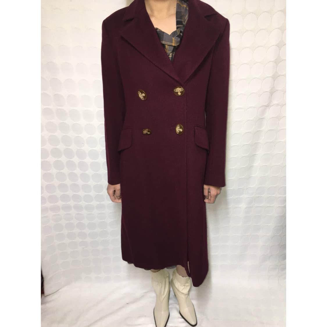 vivienne westwood 와인색 울 코트 상품이미지2