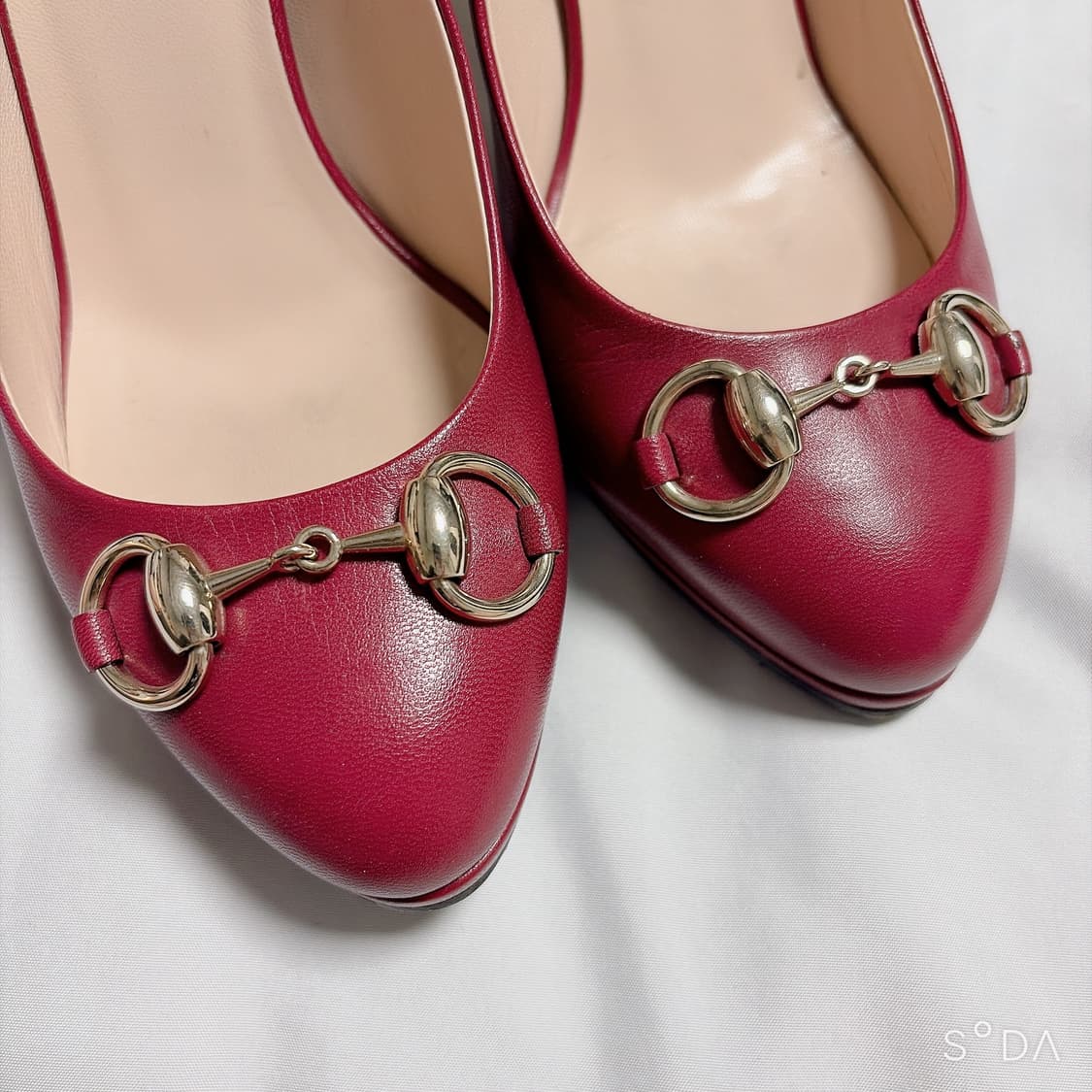 구찌 홀스빗 펌프스 구두 버건디 37 상품이미지3