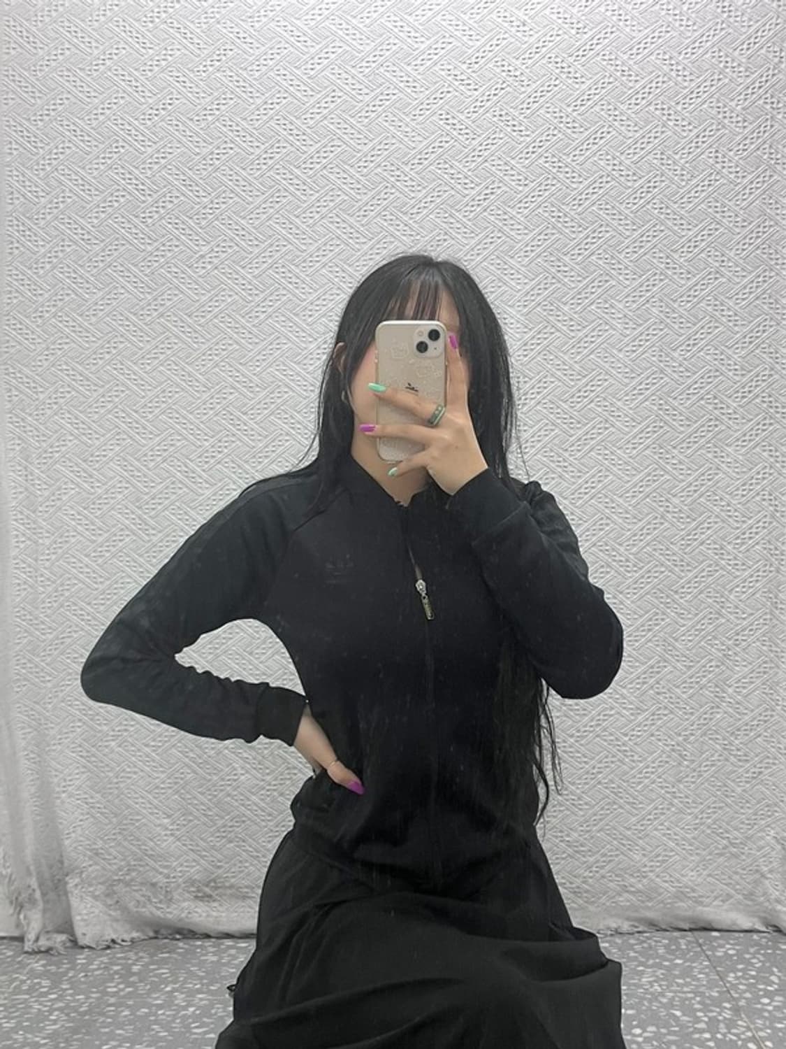 아디다스 유로파 슈퍼걸 시크 올블랙 져지 집업 90 C07199 상품이미지2