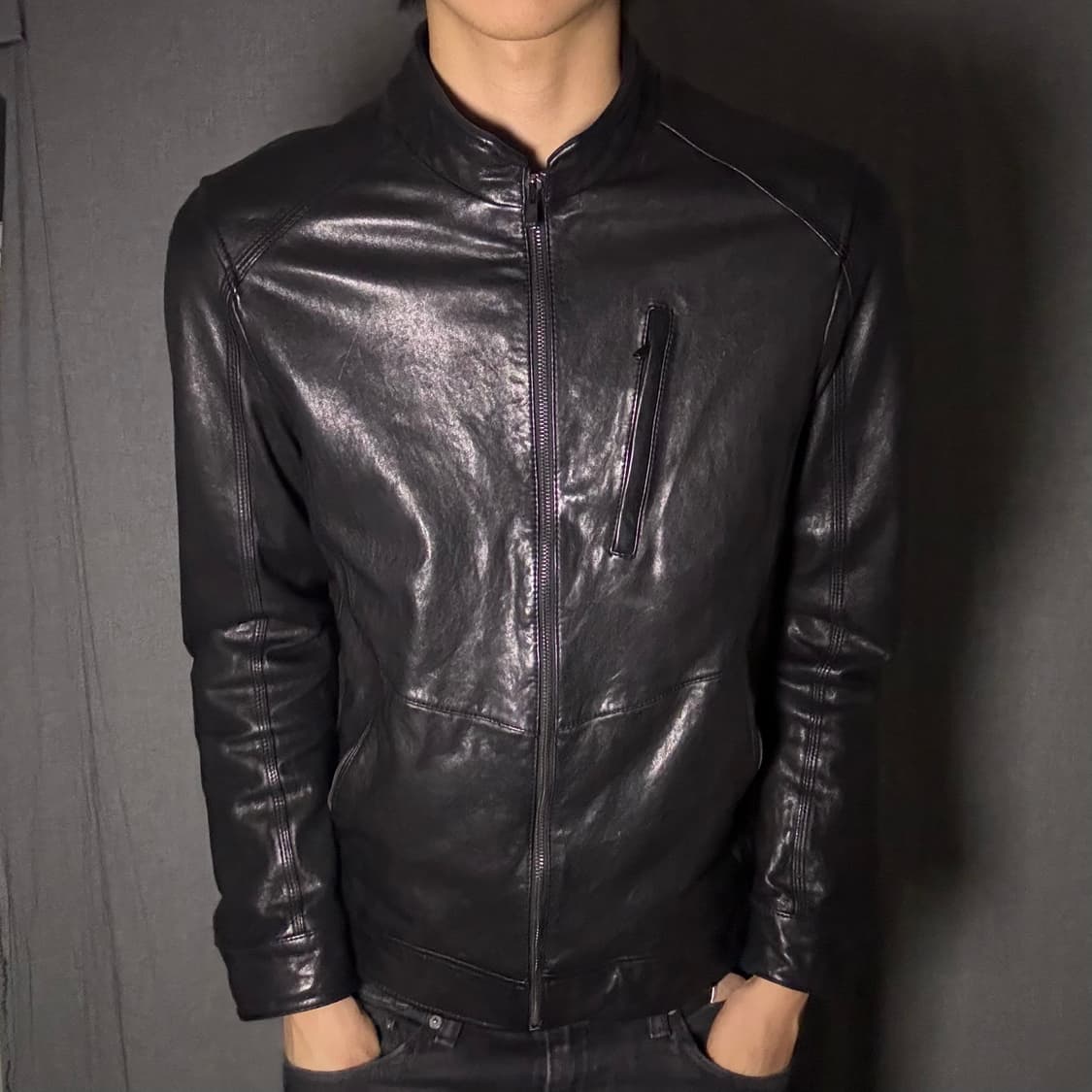 lamb skin leather jacket 상품이미지2