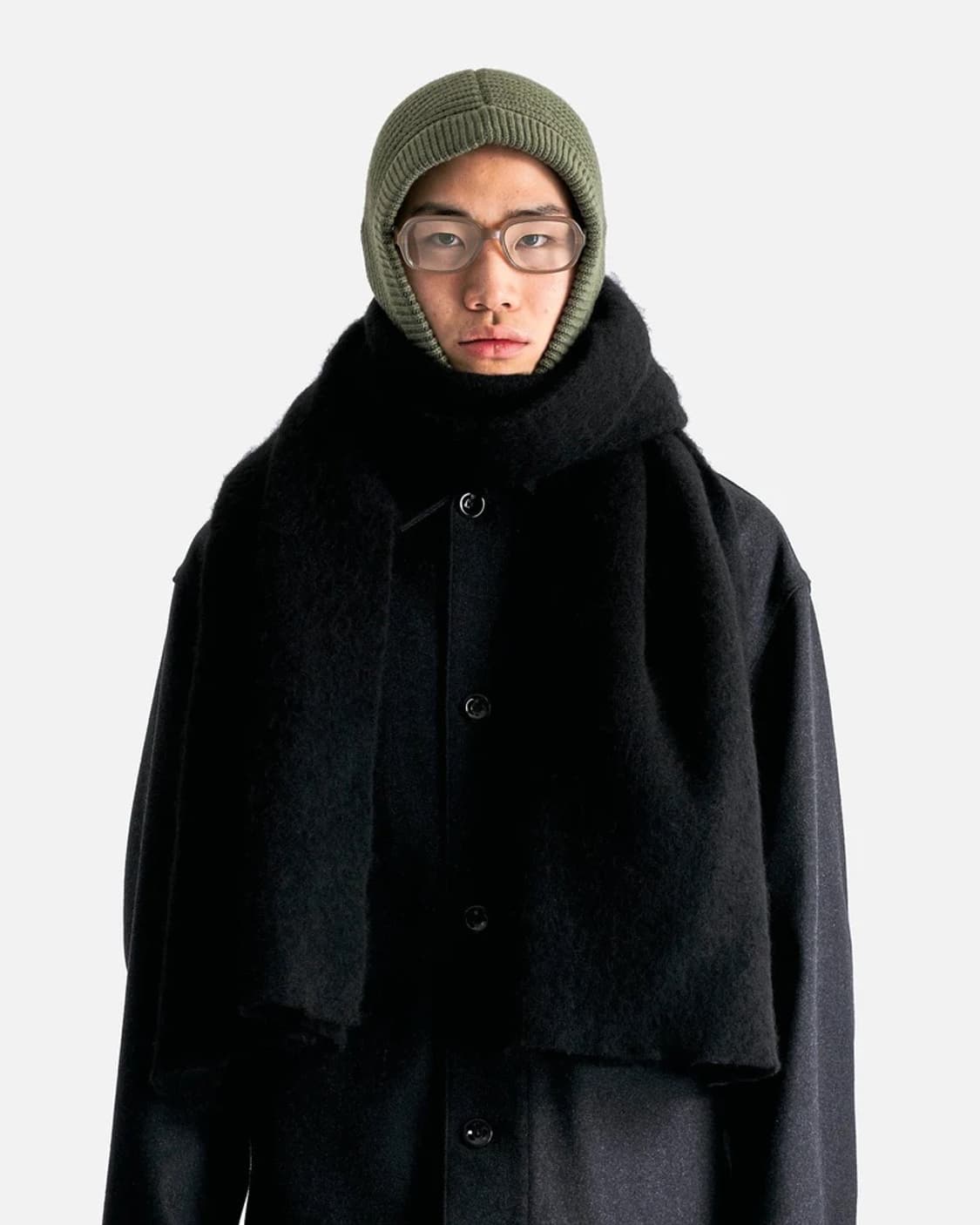 르메르 24FW 맥시 플러피 알파카 스카프 블랙 상품이미지1