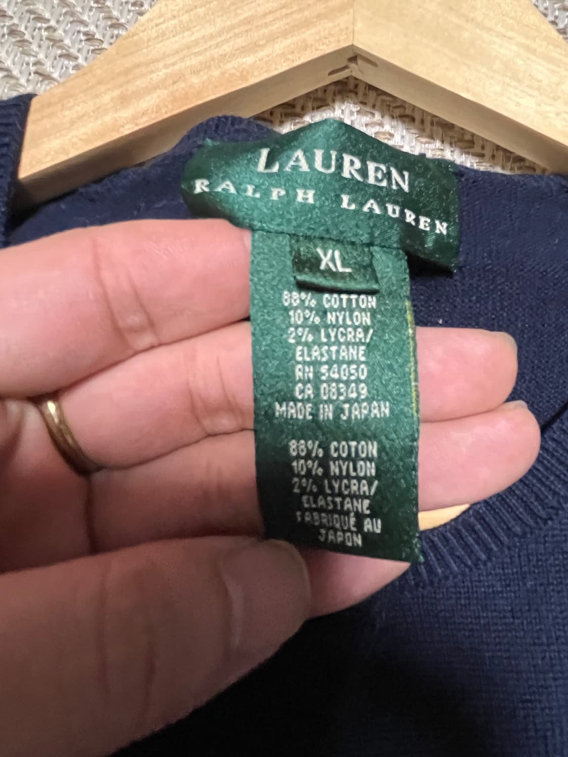 폴로 랄프로렌 U넥 네이비 가디건 XL 상품이미지7