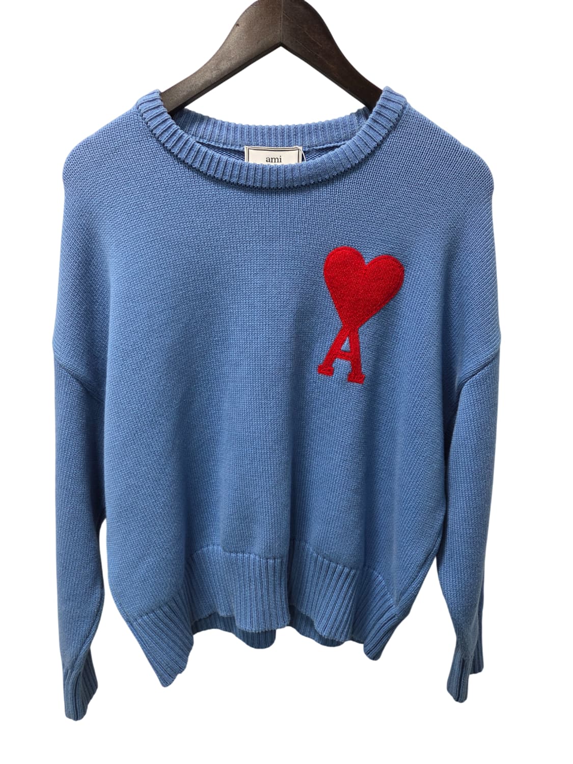 아미 빅 하트 로고 니트 블루 상품이미지1