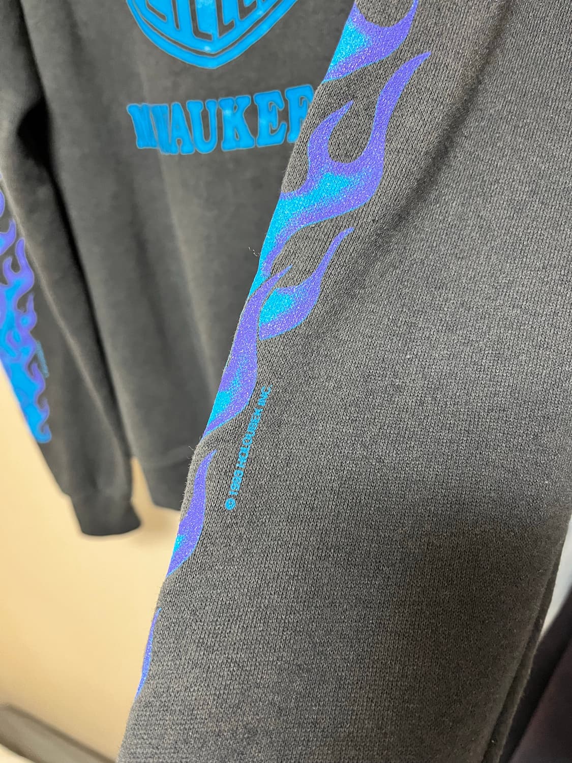 (칸예 착용) 1993 할리데이비슨 og 크롬스윗크롬 스웻 M 판매 상품이미지10