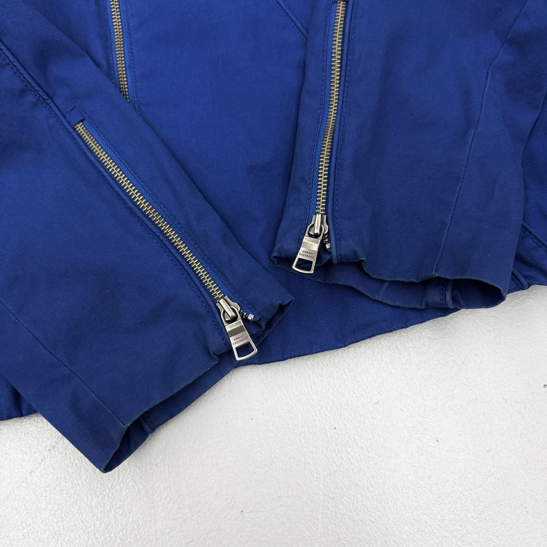 아르마니 익스체인지 투웨이 커브드 디테일 코튼 바이커 자켓 상품이미지5