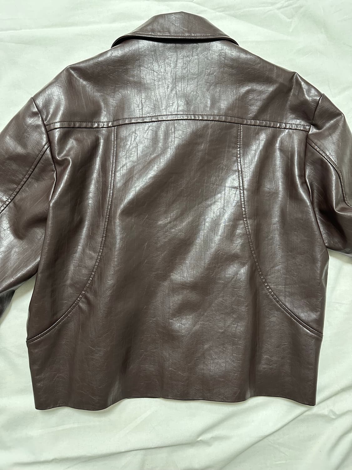 [3] 르마드 레더 자켓 브라운 상품이미지4