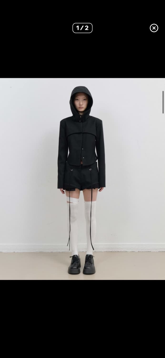 오호스 볼레로 울 자켓 블랙 상품이미지1