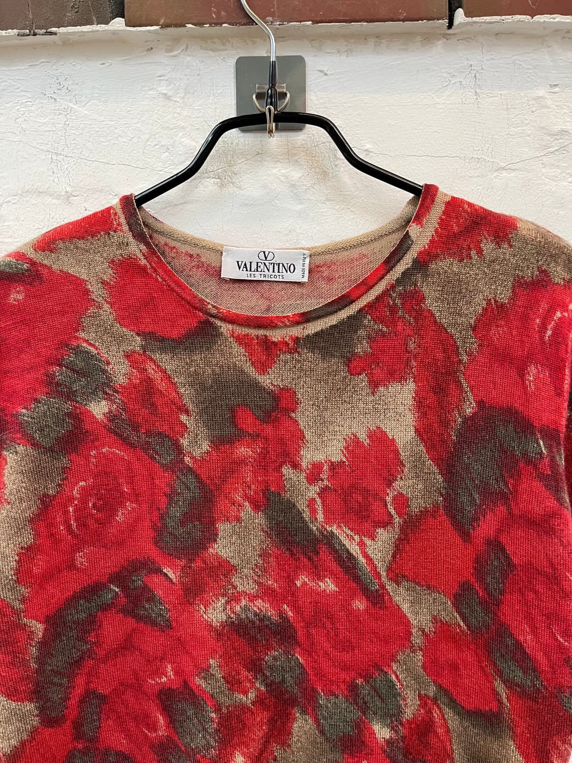 Valentino 로즈 반팔 울 니트 42 상품이미지2