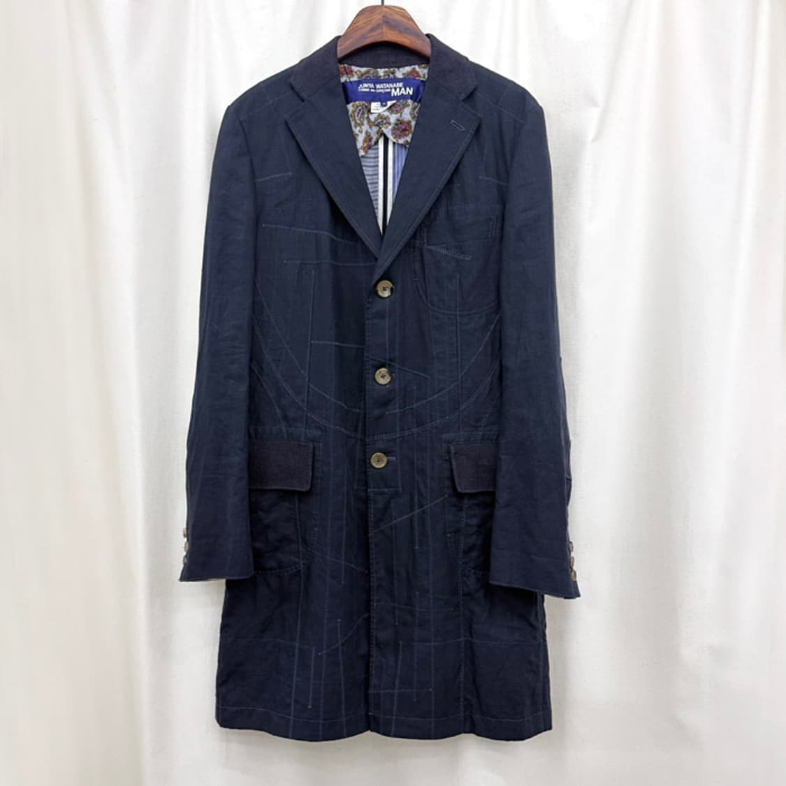 준야와타나베 린넨 패치워크 코트 상품이미지1