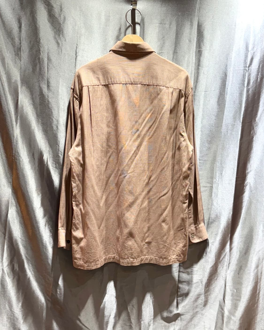 S YSL 입생로랑 오렌지레드 원포켓 체크셔츠 상품이미지3