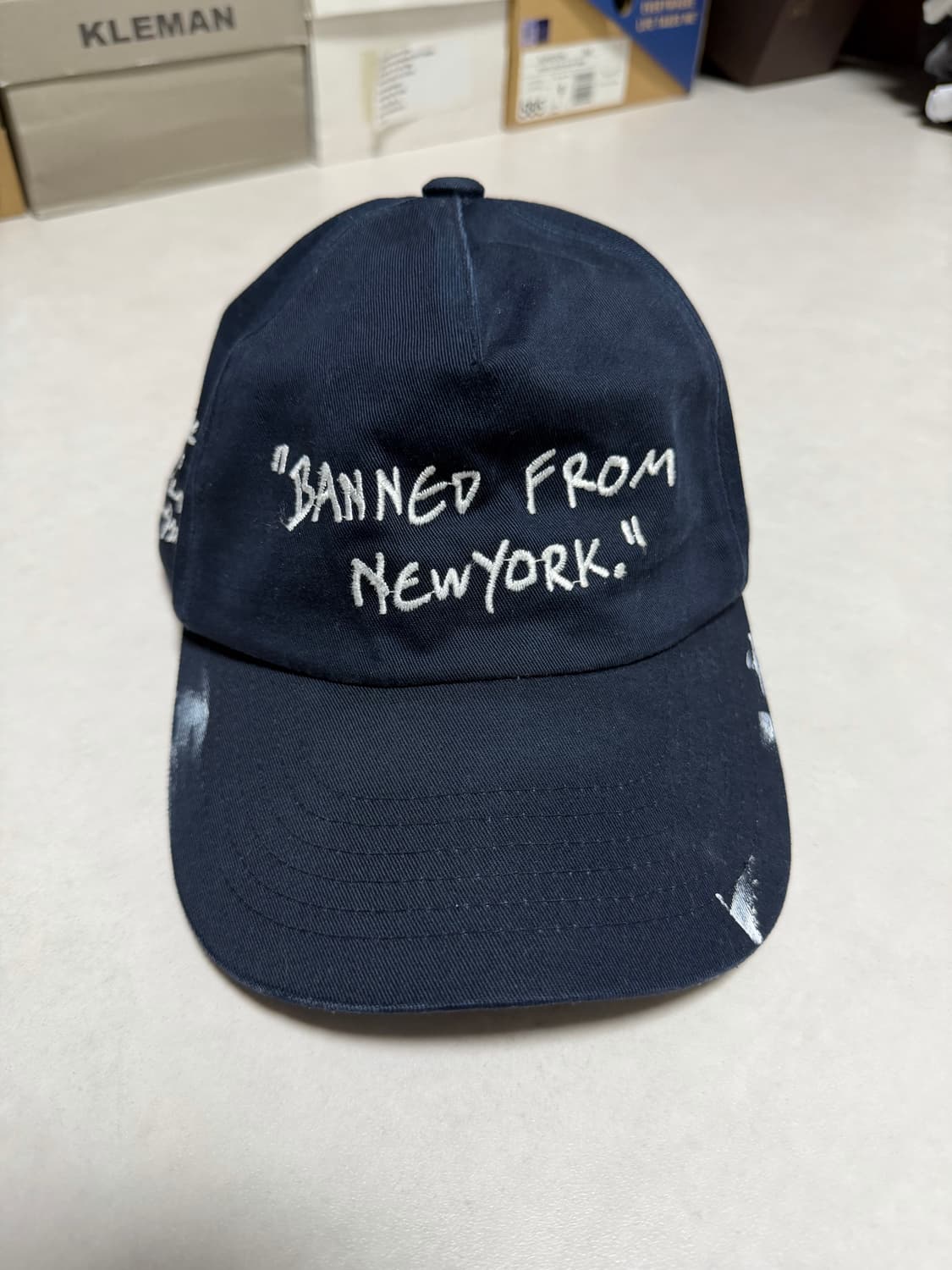 더뤡코즈 Banned From Newyork 네이비 볼캡 상품이미지1