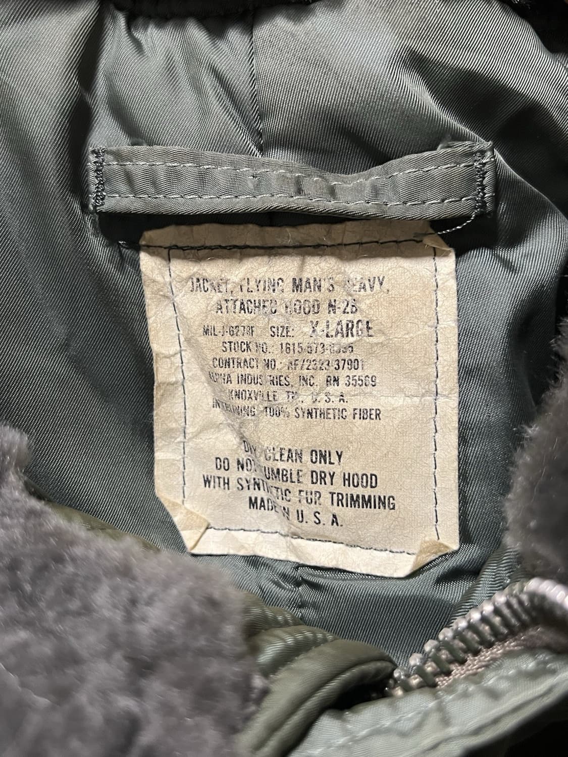 70s 알파 인더스트리 N-2B 헤비 플라잉 자켓 상품이미지6