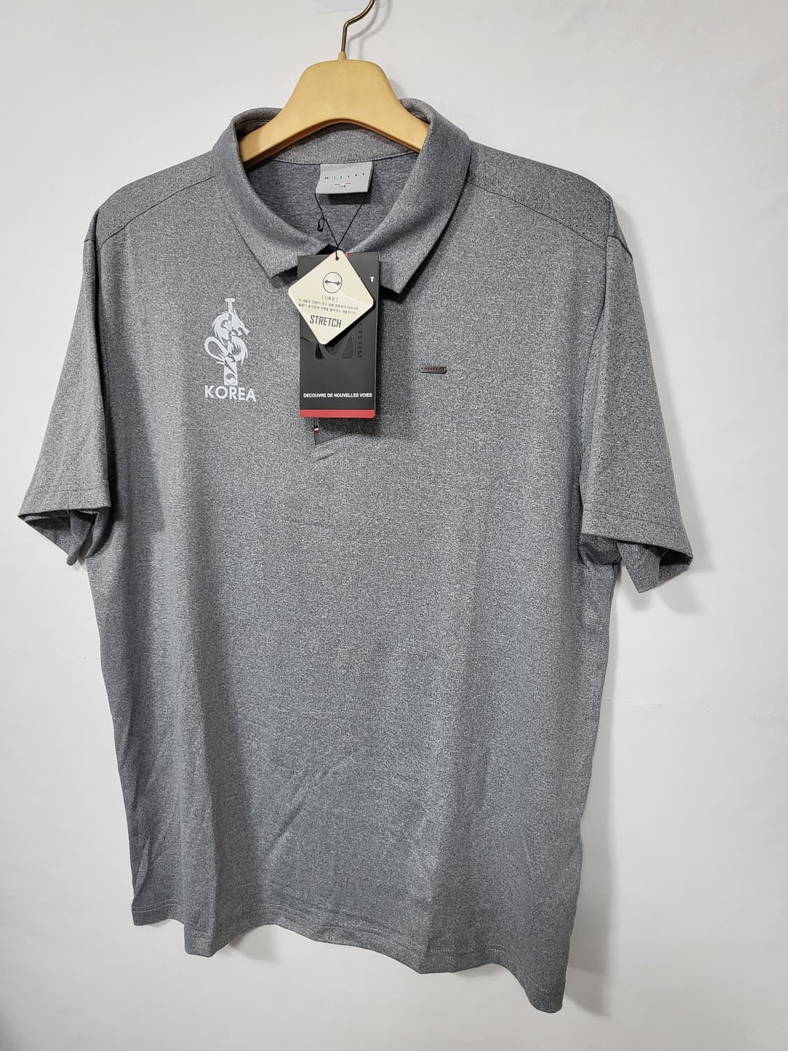 밀레 골프 냉감 기능성 반팔티 115 3XL 그레이 새제품 상품이미지1