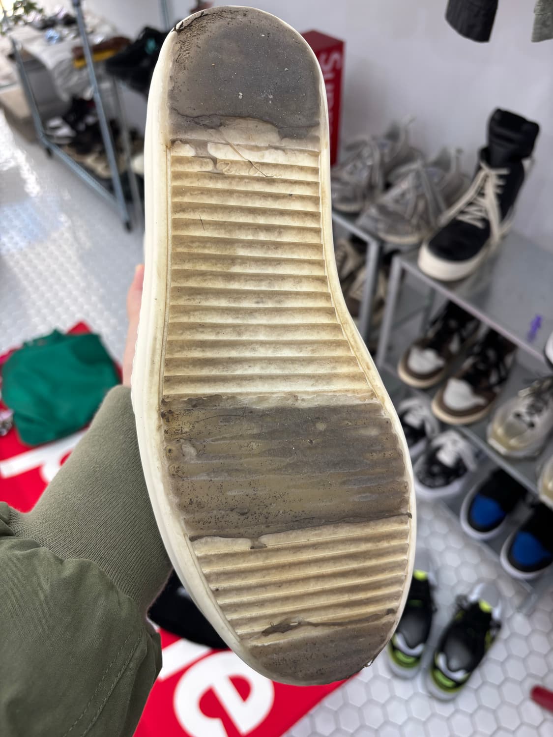 릭오웬스 지오바스켓 검/흰 43 상품이미지5