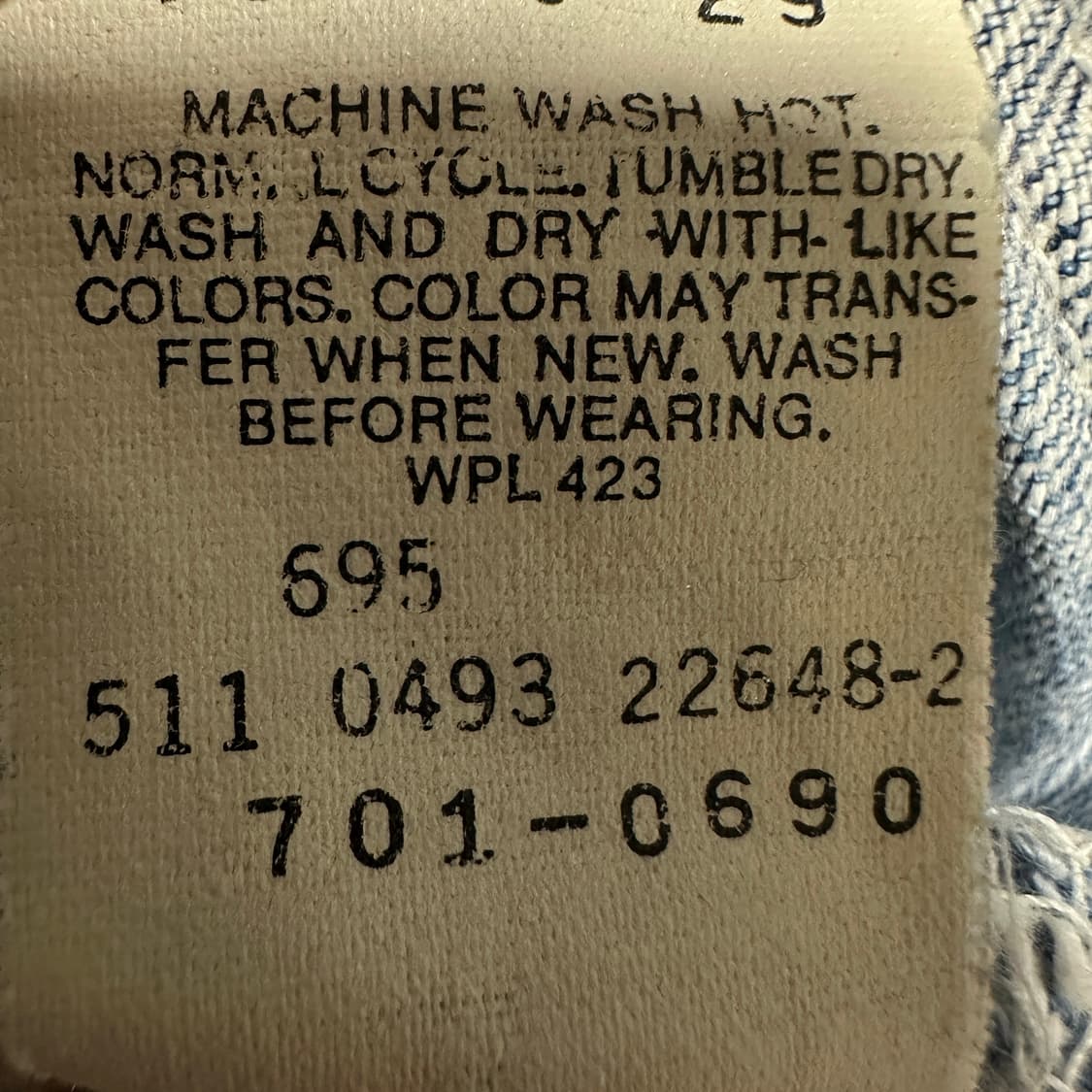 LEVI'S 701 90's usa made denim pants 상품이미지5