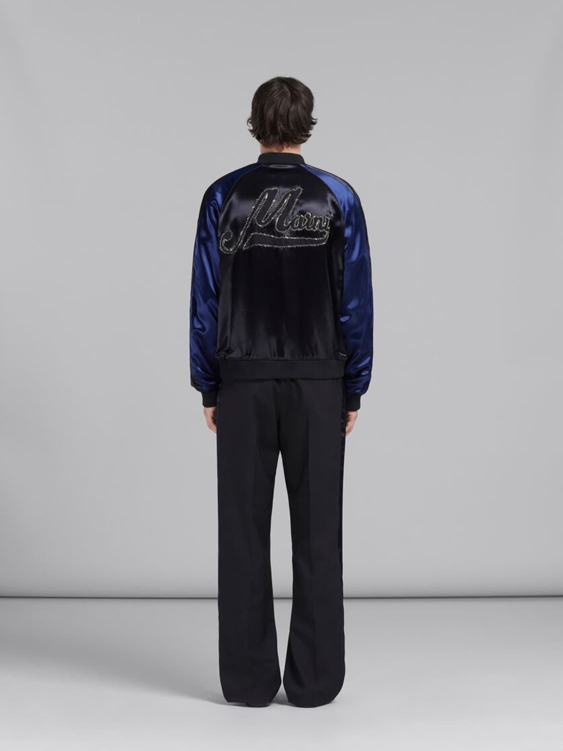 세븐틴 조슈아님 착용) 마르니 24시즌 새틴 벨벳 봄버 자켓 스카쟌 상품이미지2