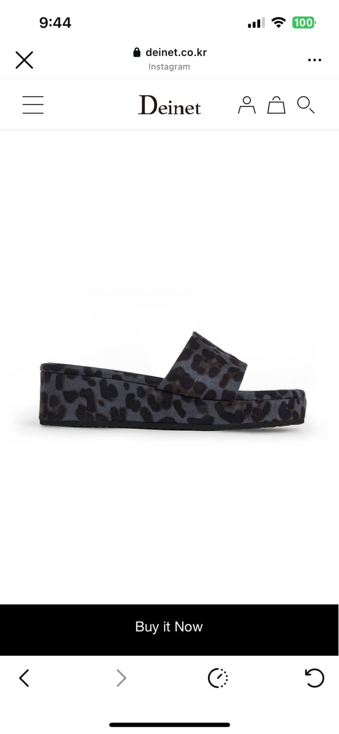 다이닛 DEINET SLIPPER IN NAVY LEOPARD 상품이미지5