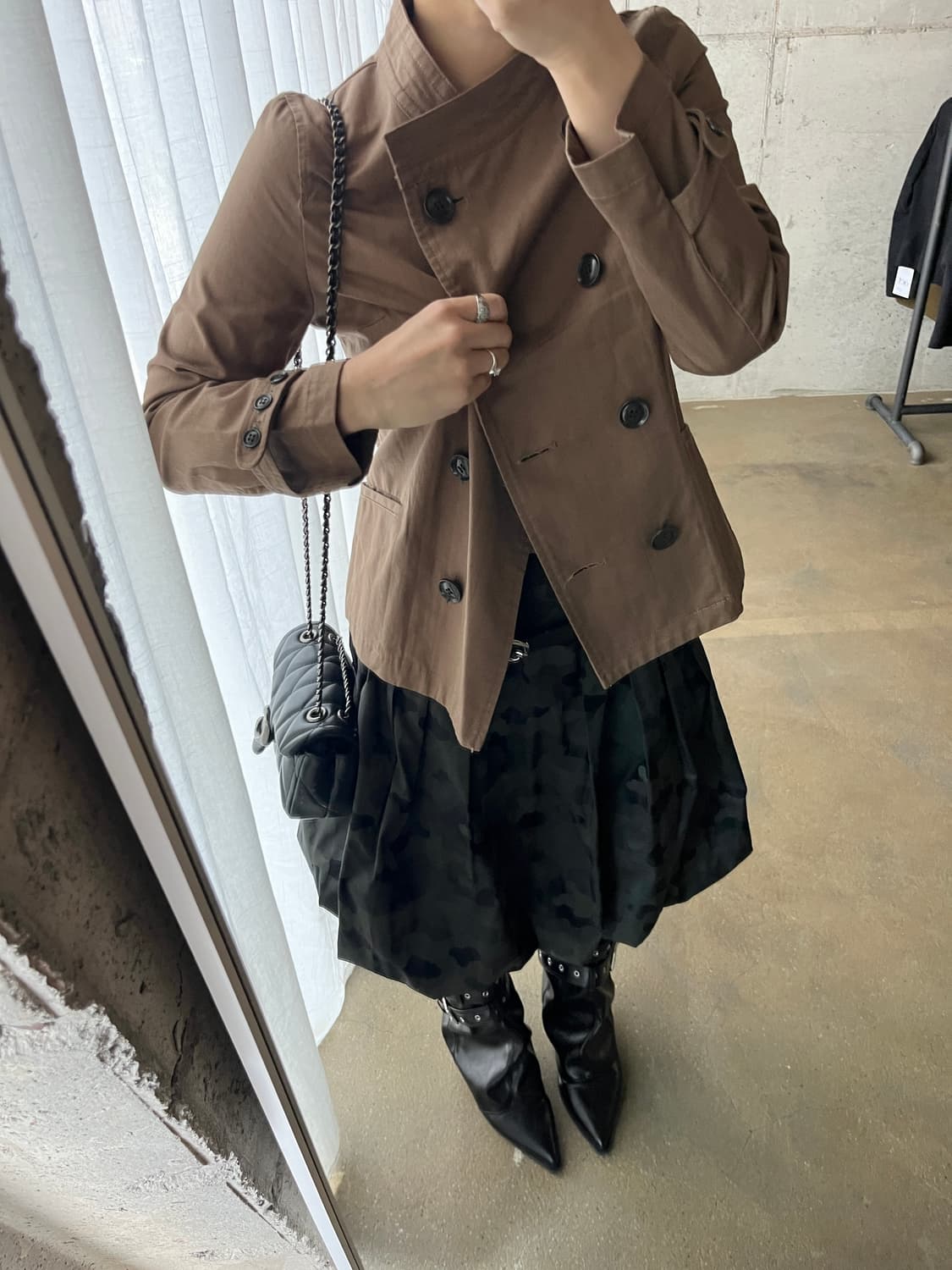 더블브레스트 코튼 자켓 카멜 상품이미지7