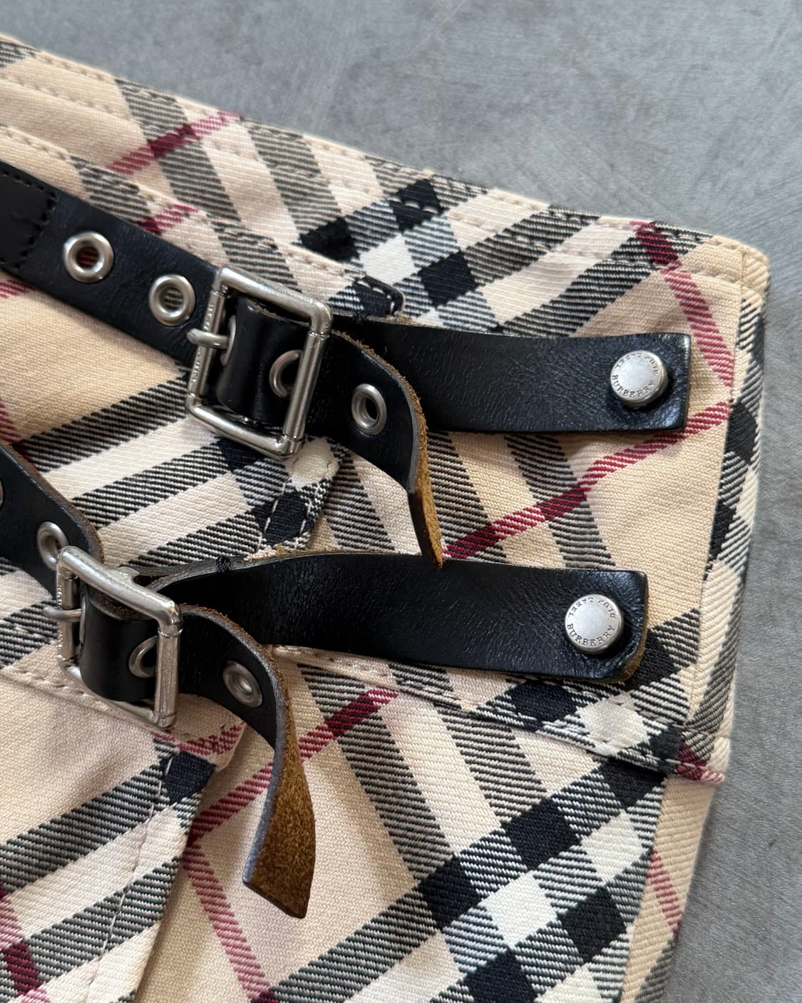 Burberry 버버리 블루라벨 노바체크 벨티드 플리츠 스커트 상품이미지7