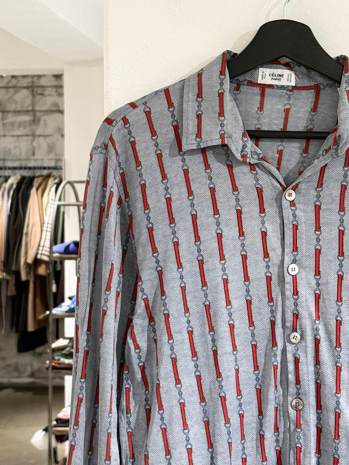 셀린느 홀스빗 웹 프린트 코튼 셔츠 상품이미지2