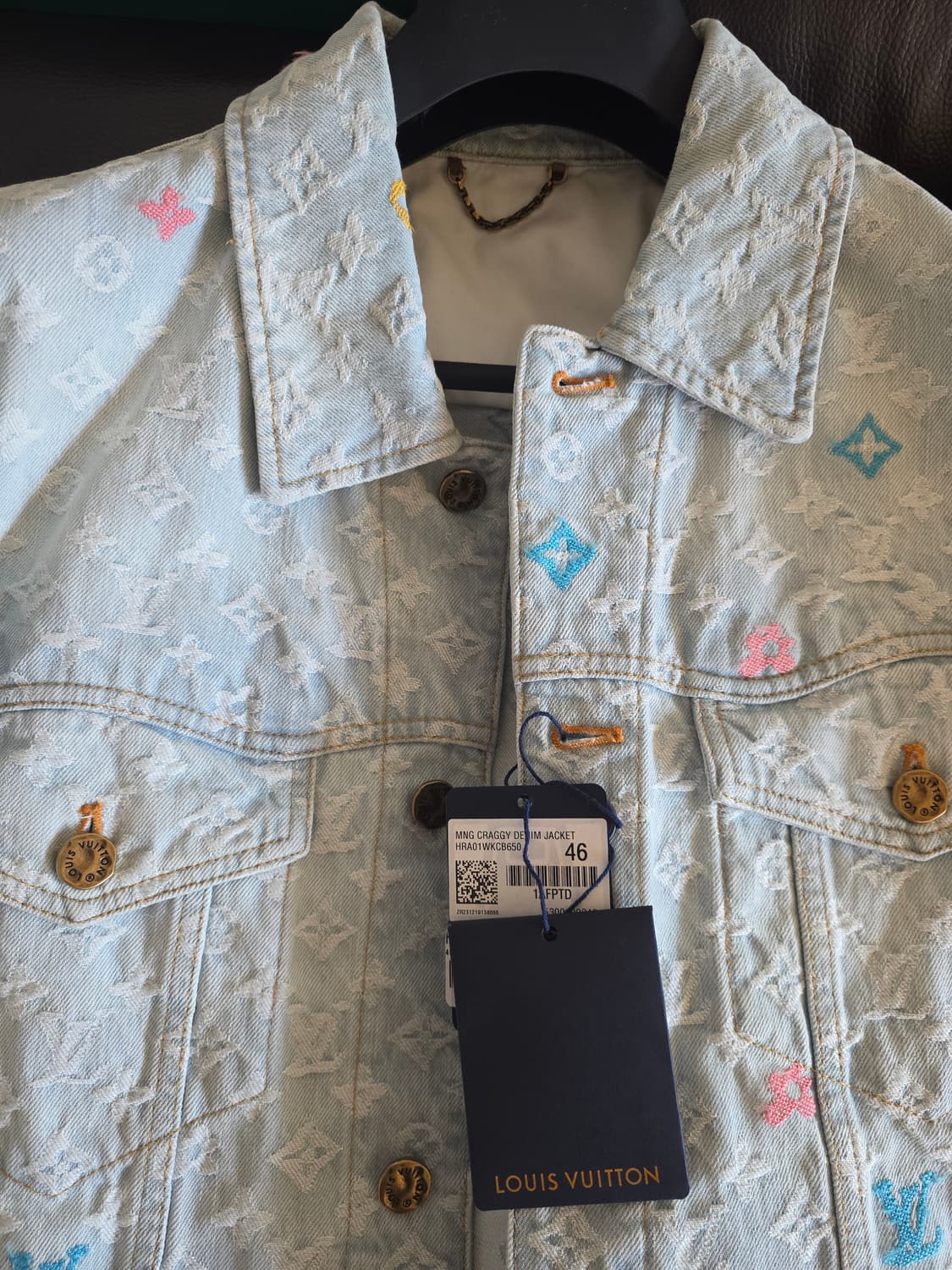 루이비통X 타일러 콜라보 데님자켓 46(새상품) 상품이미지2