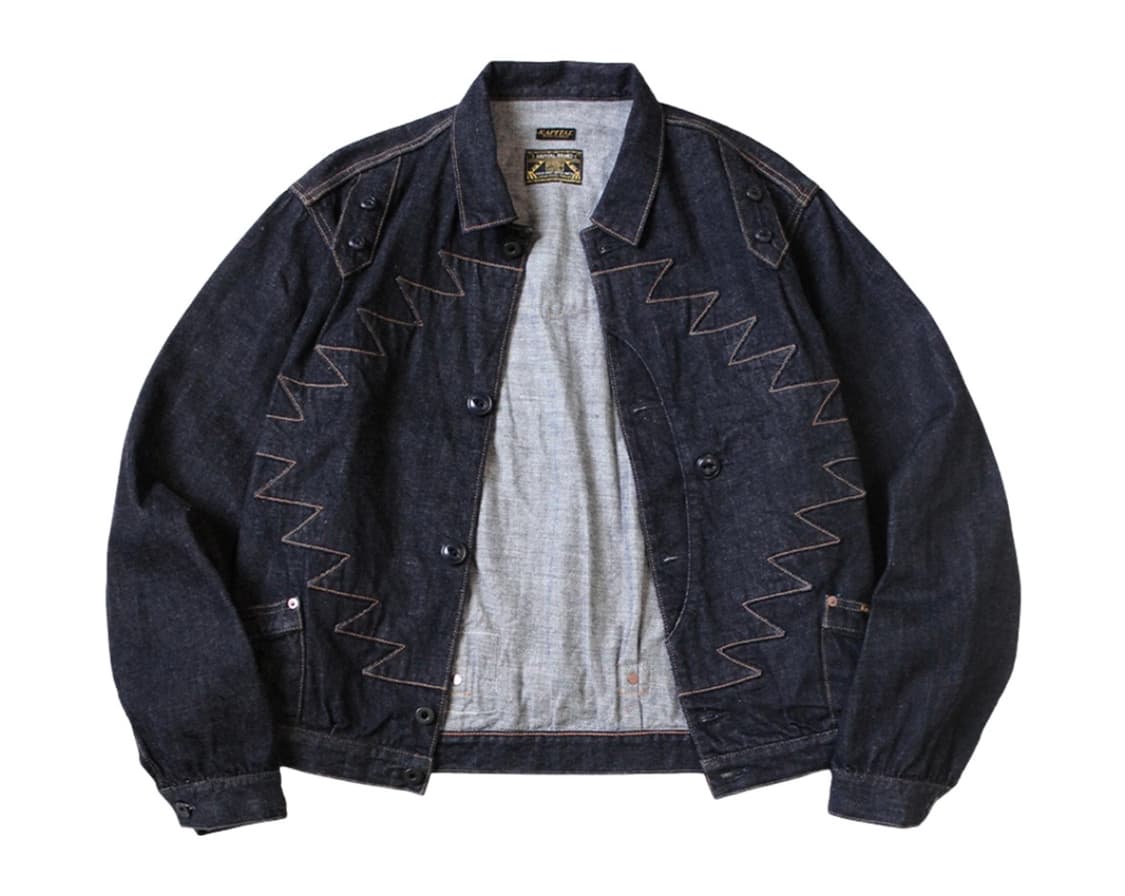 캐피탈 12온즈 데님 산토 도밍고 썬더버드 자켓 인디고 상품이미지1