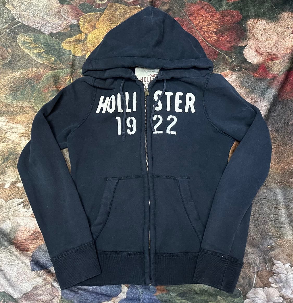 홀리스터 빈티지 빅로고 블랙후드집업 S 상품이미지1