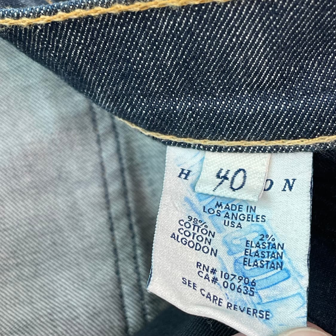 허드슨 다크블루 워싱 데님 40인치 (Made in USA) 상품이미지5