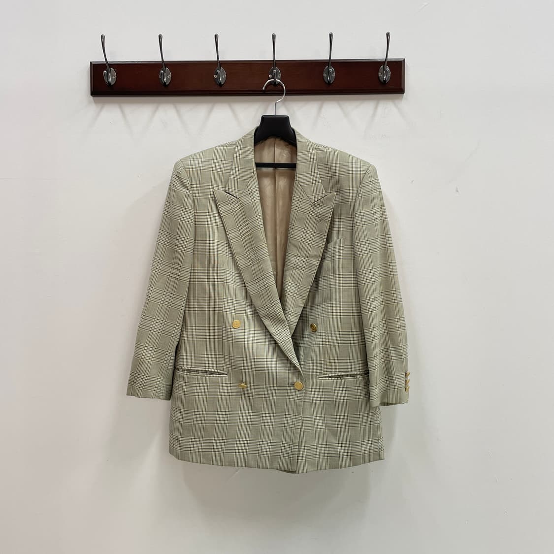 발렌티노 체크 더블 블레이저 자켓 상품이미지1