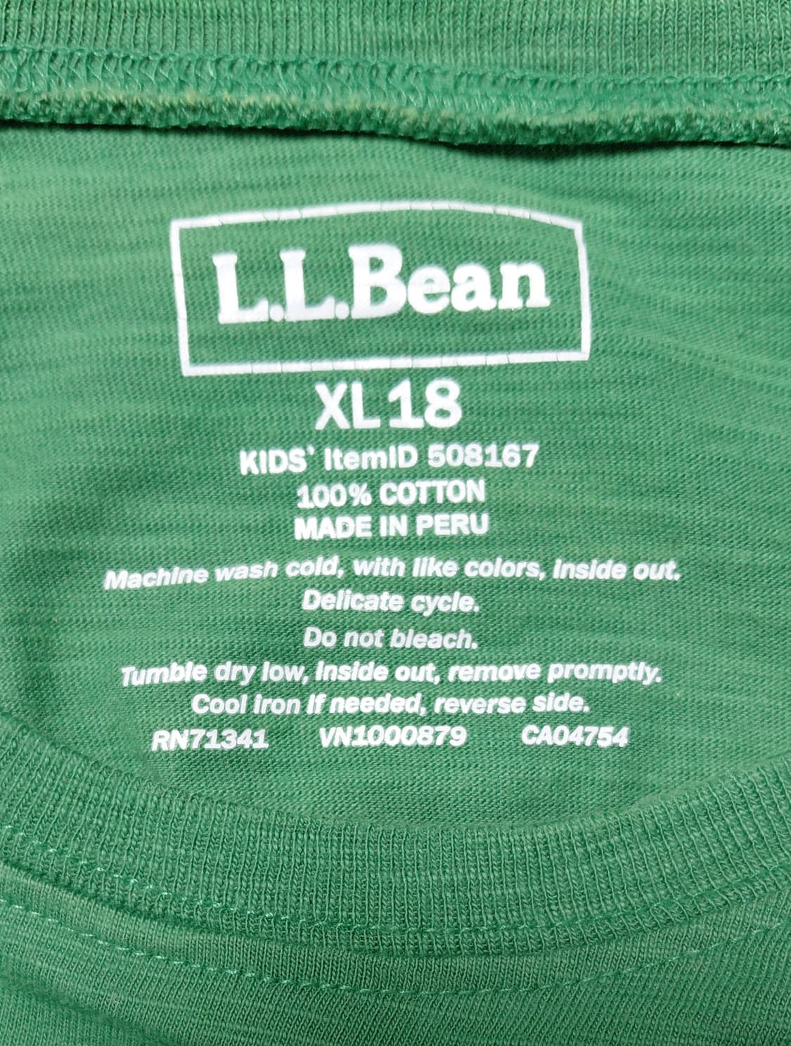 [L.L.Bean/XL] 엘엘빈 키즈 그래픽 긴팔 티셔츠 (그린) 상품이미지6
