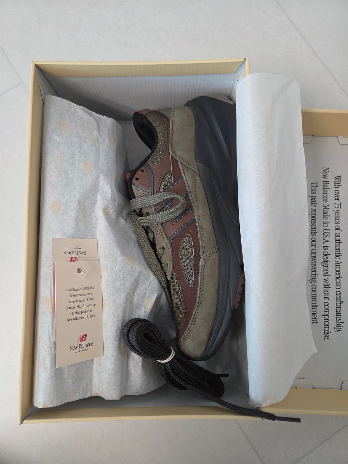 뉴발란스 990v6 다크 카모 리치 오크 상품이미지5