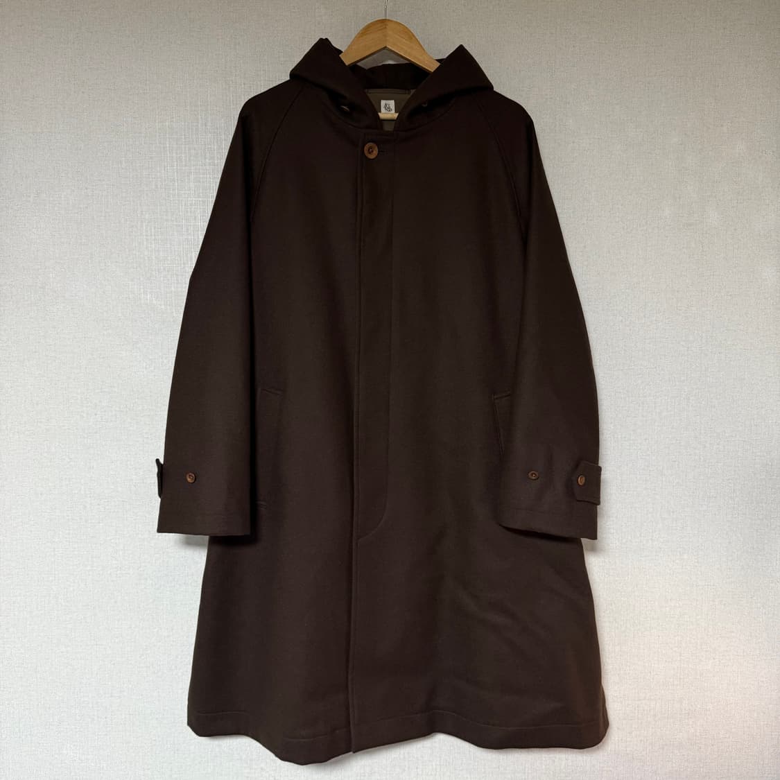 [38]캡틴선샤인 Super 120’s 브라운 멜튼 울 후드 필드 코트 상품이미지1