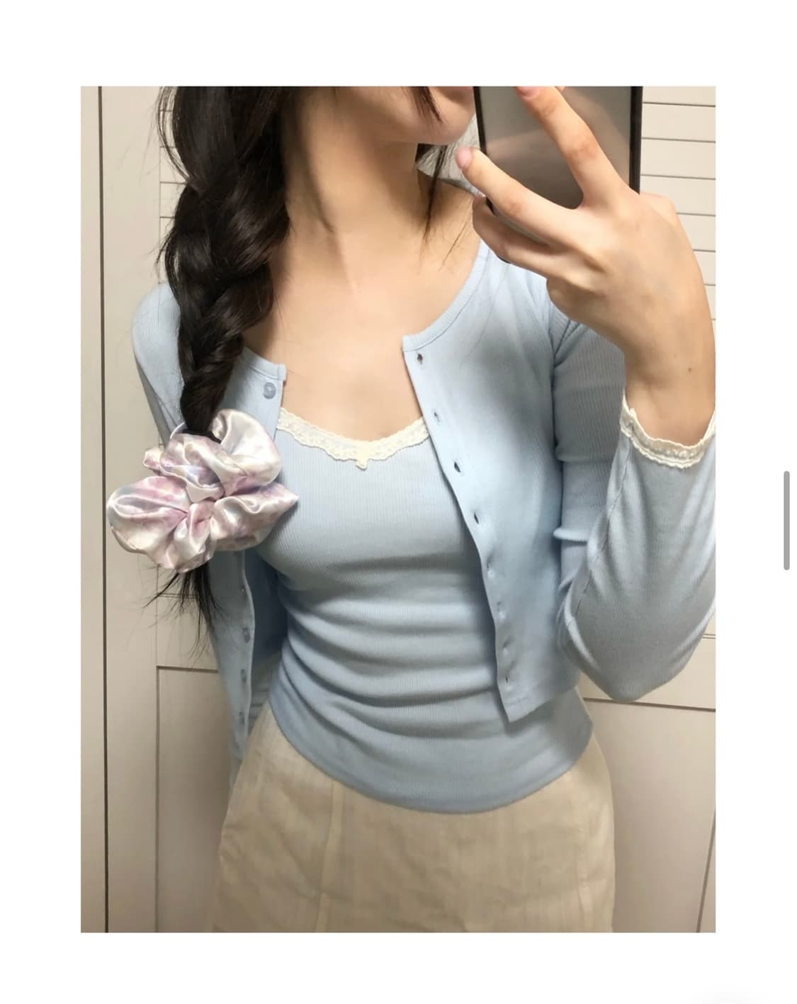 (미개봉) 제니오 리즈 레이스 나시 가디건 세트 상품이미지1