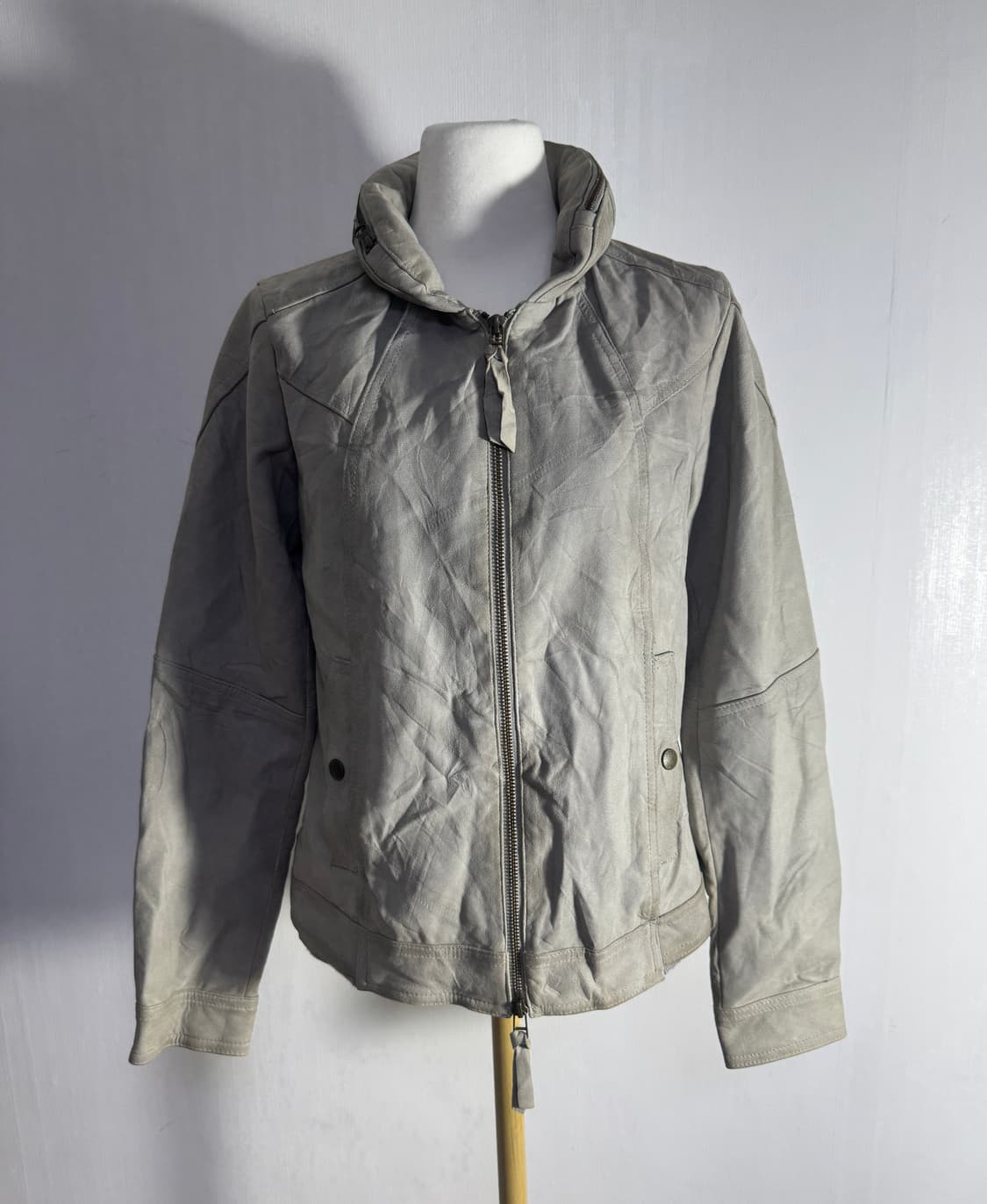 아비렉스 보노 타입 램스킨 레더 자켓 y2k lgb goa 상품이미지4