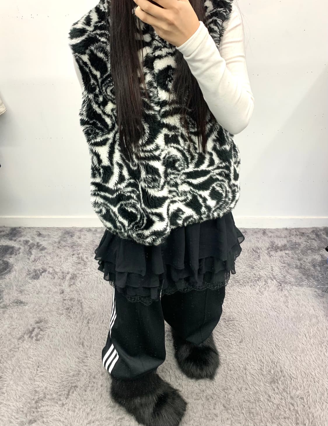 레이스 캉캉 미니 스커트 상품이미지3