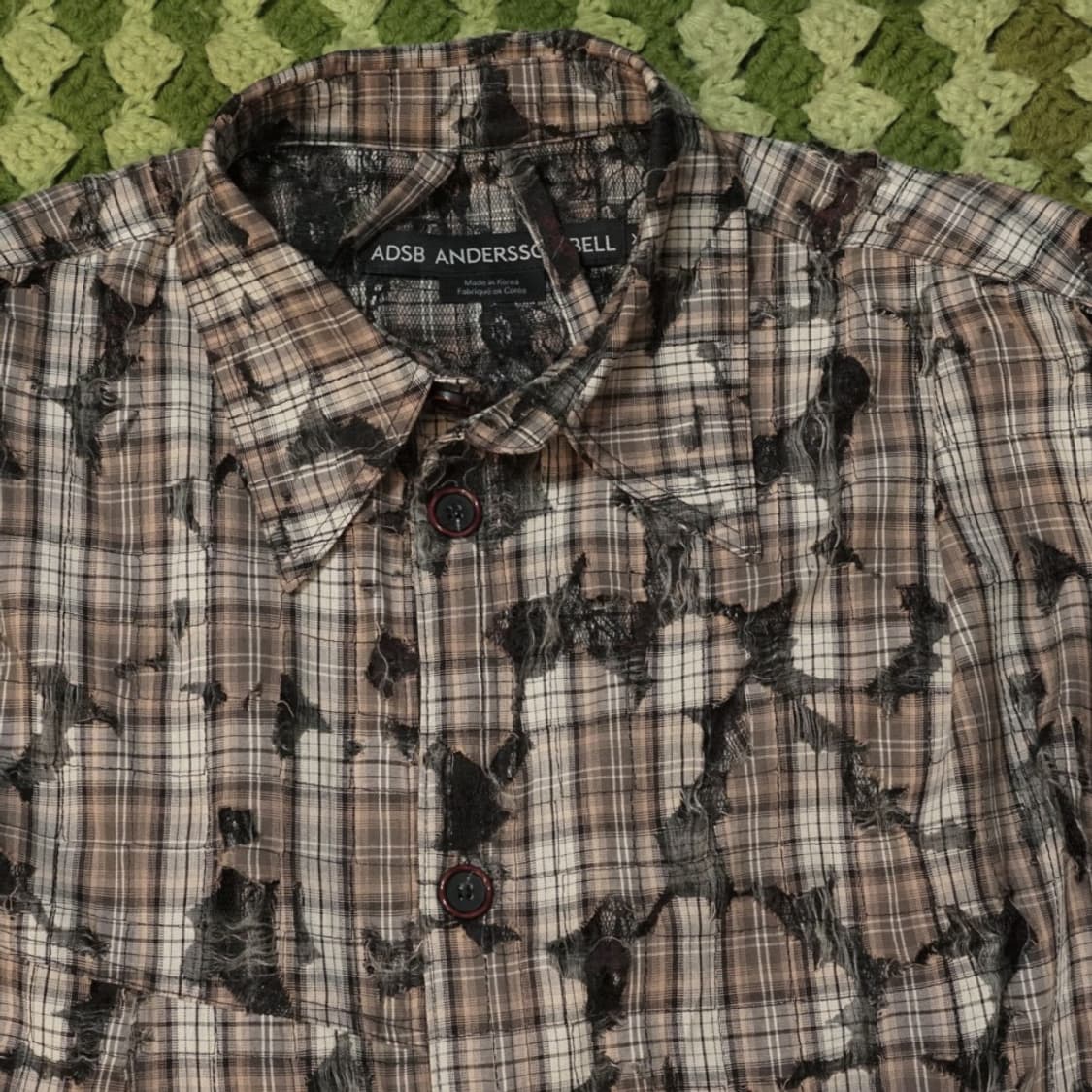 앤더슨벨 에밀 디스트로이드 체크셔츠 상품이미지6