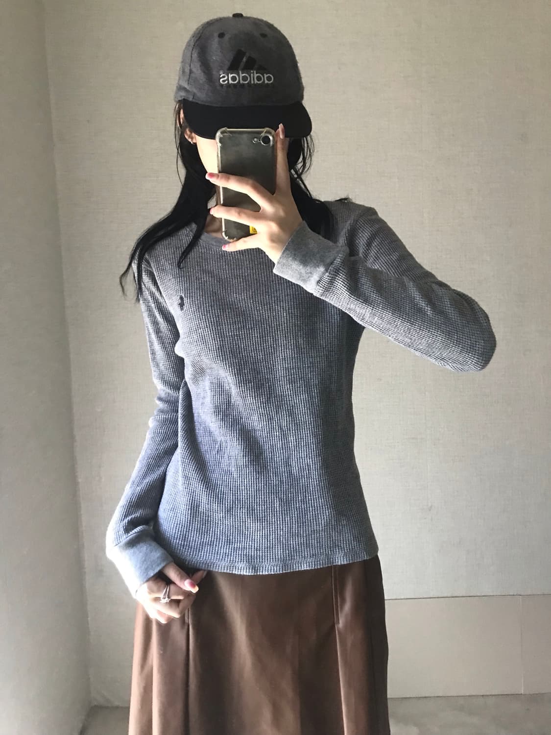 폴로 그레이 와플 롱슬리브 상품이미지2