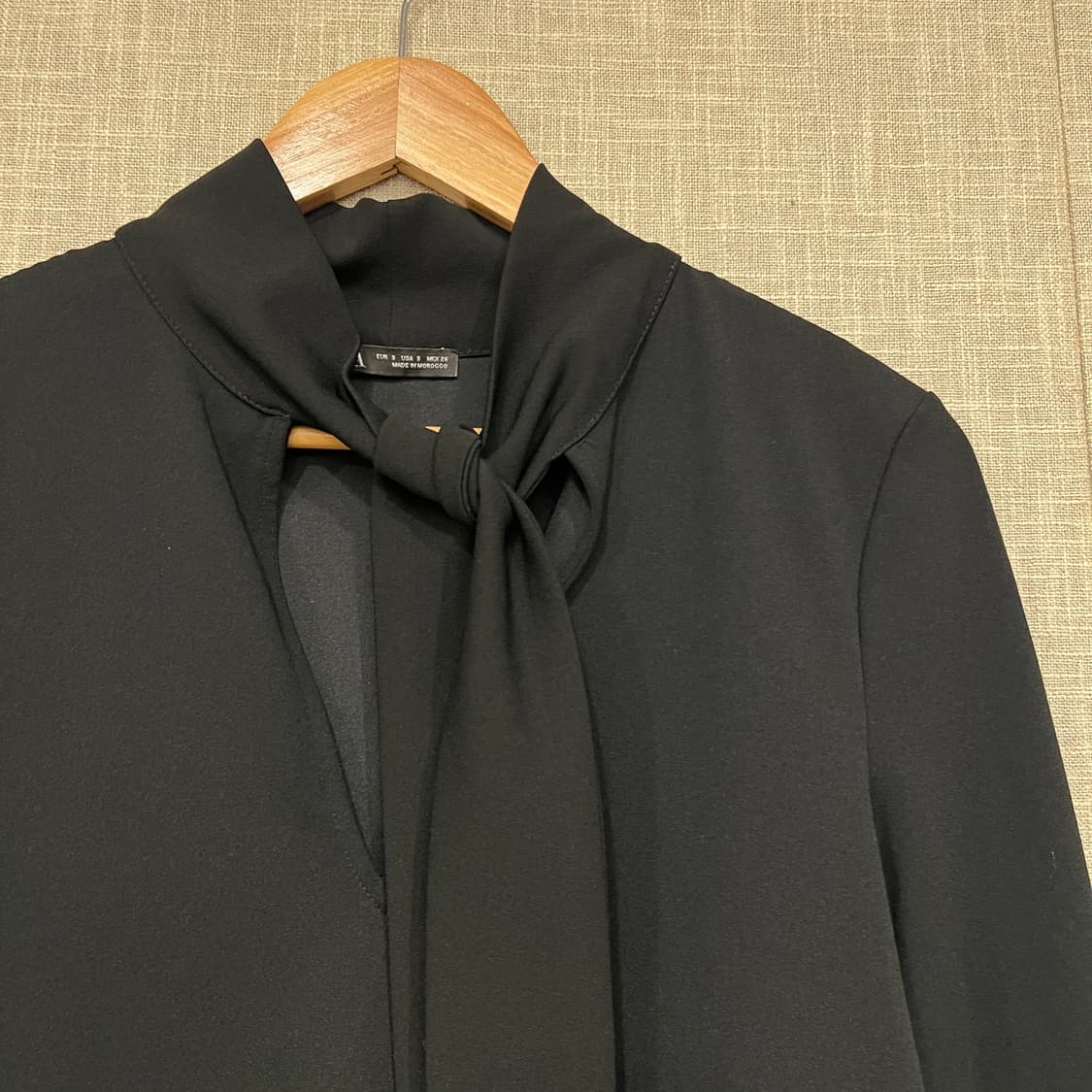 ZARA 자라 보타이 러플 미니 원피스 S 블랙 상품이미지2