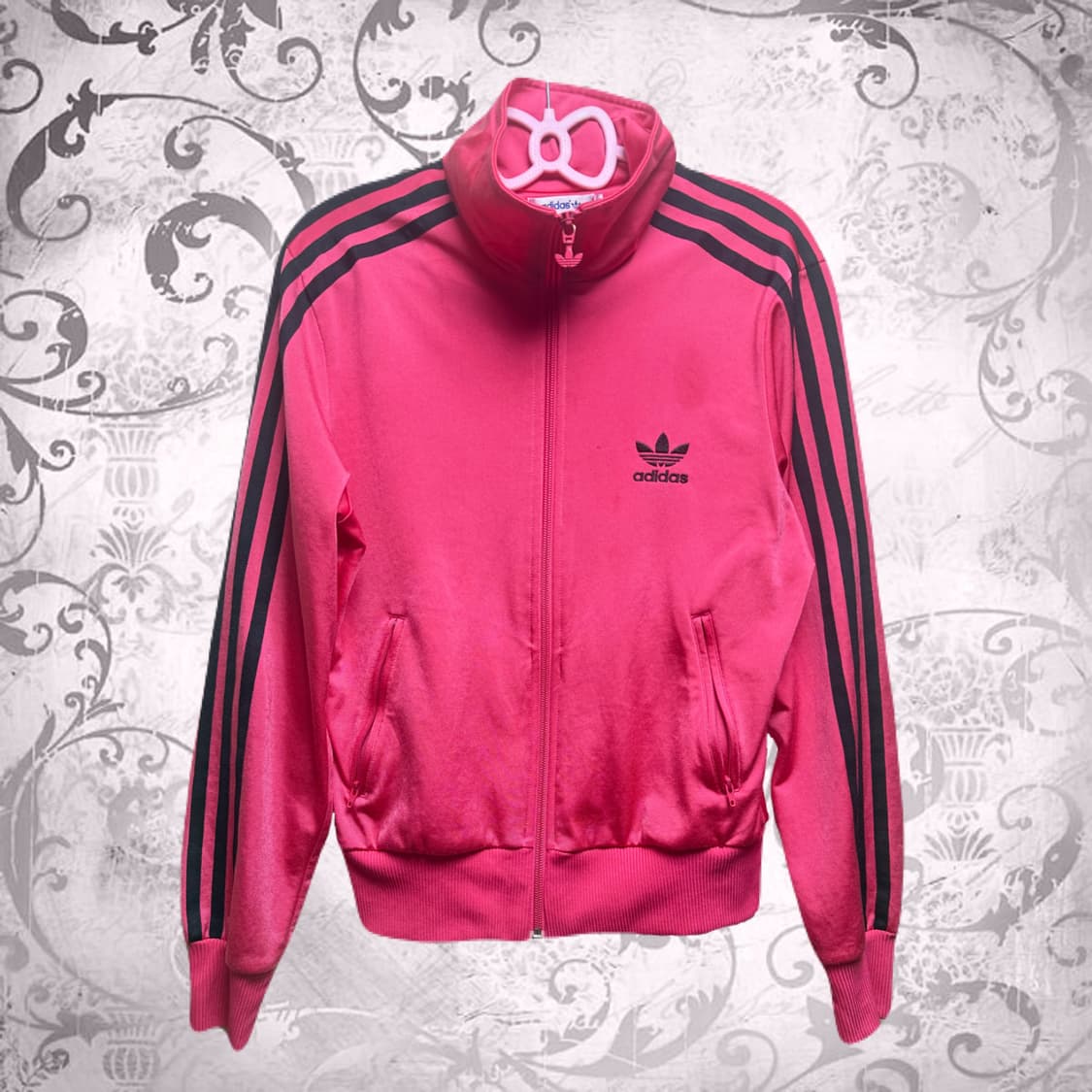 아디다스 00s y2k 핑크 검정 파이어버드 져지 상품이미지1