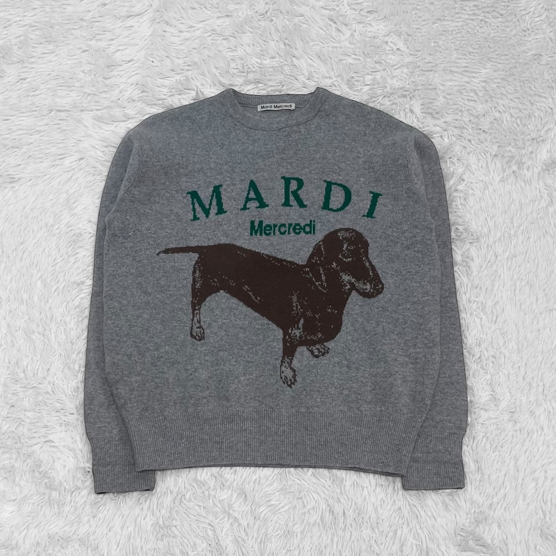 마르디메크르디 도그 라운드 니트 그레이 상품이미지2