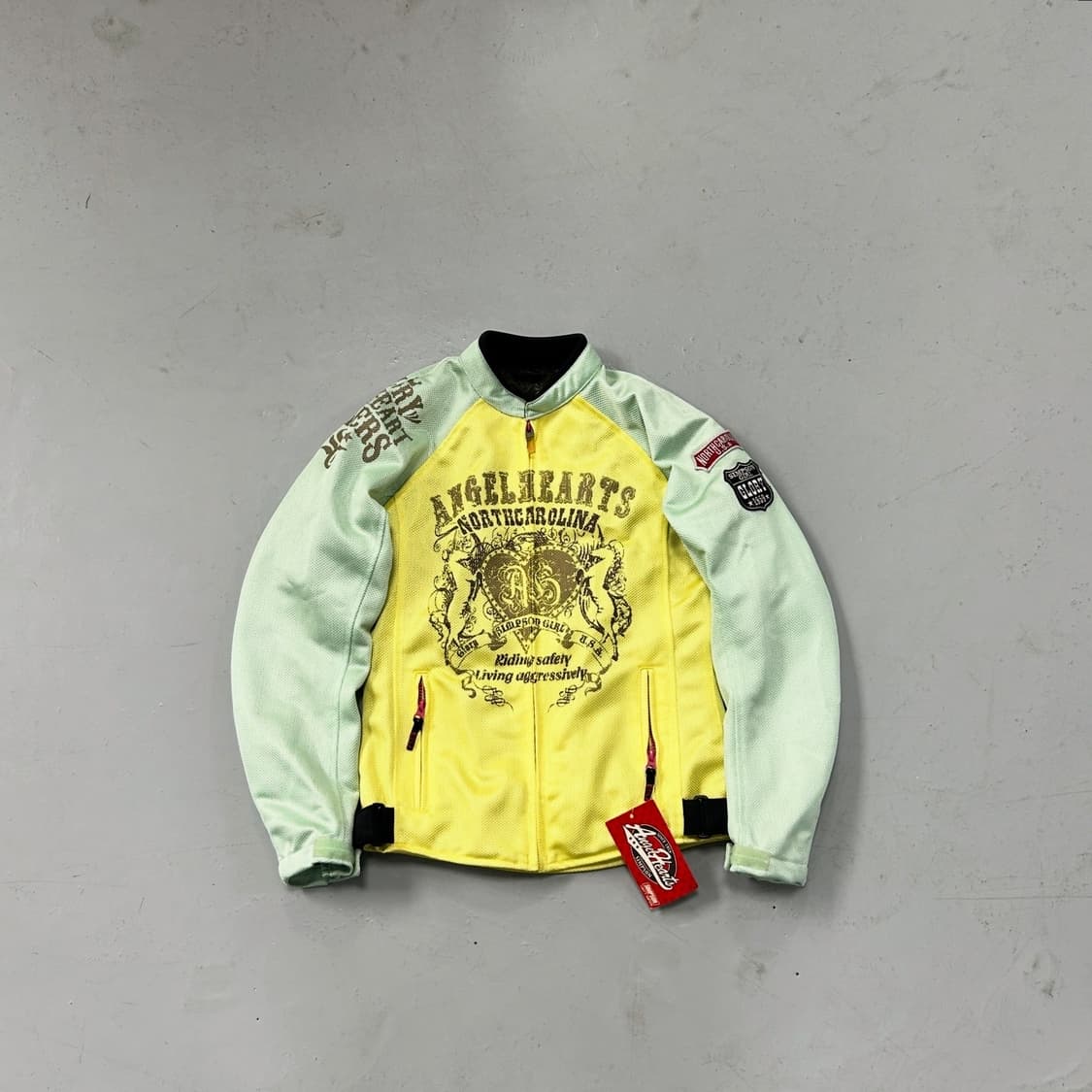 엔젤하트 프린팅 메쉬 라이딩자켓  상품이미지1