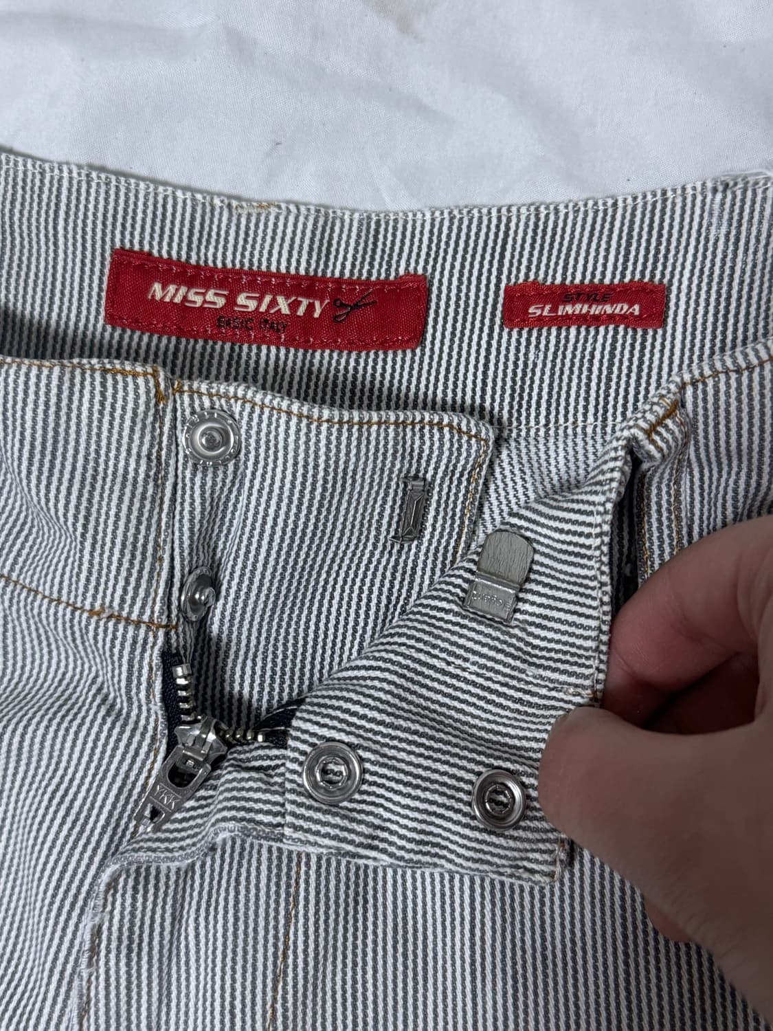 Miss sixty 스트라이프 플레어 팬츠 y2k 상품이미지6